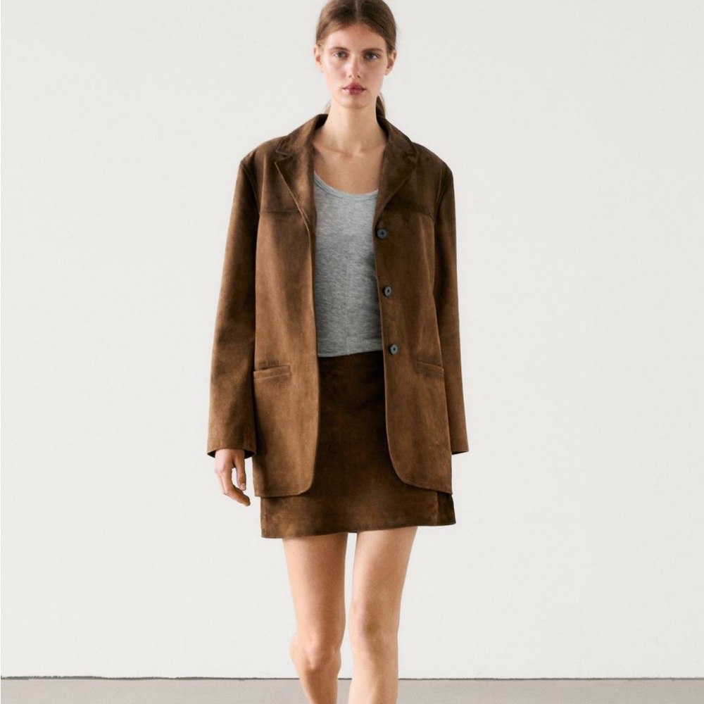 New Massimo Dutti Suede jacket new with tags